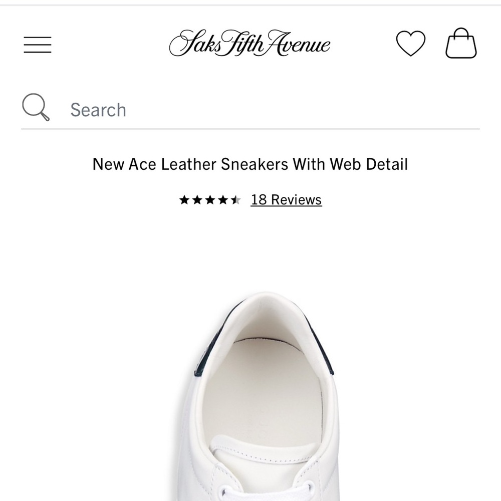 Gucci: New Ace Leather Sneakers With Web Detail - Picture 4 of 16